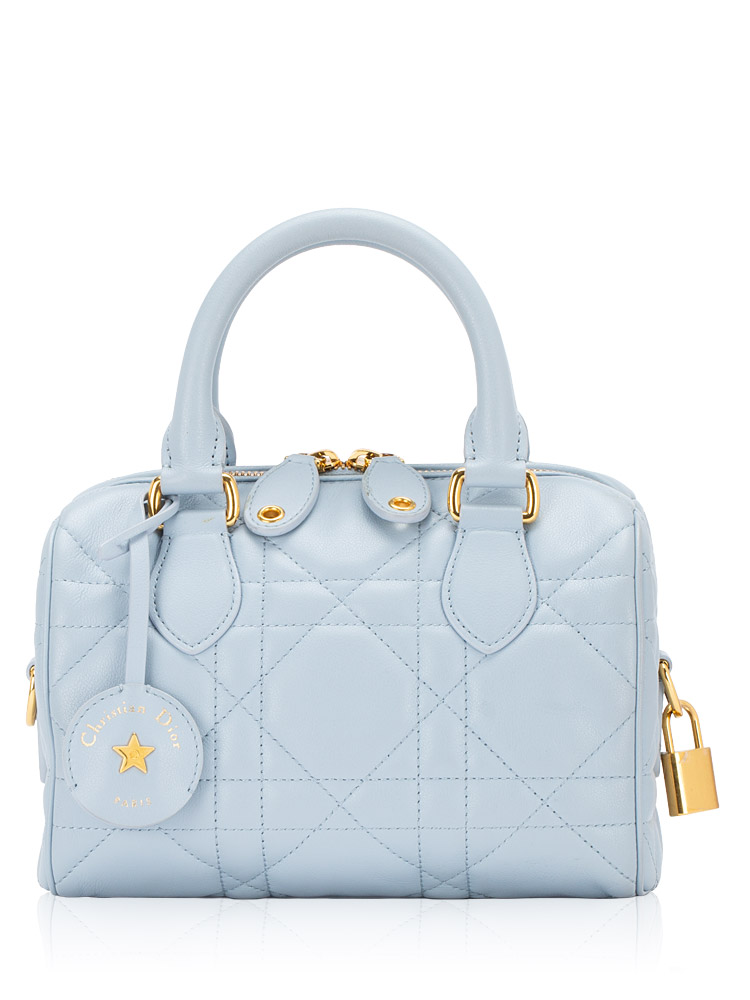 Calfskin Macrocannage Groove 20 Bag Pale Blue