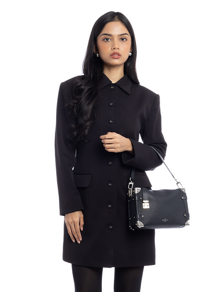 Calfskin Side Trunk MM Noir