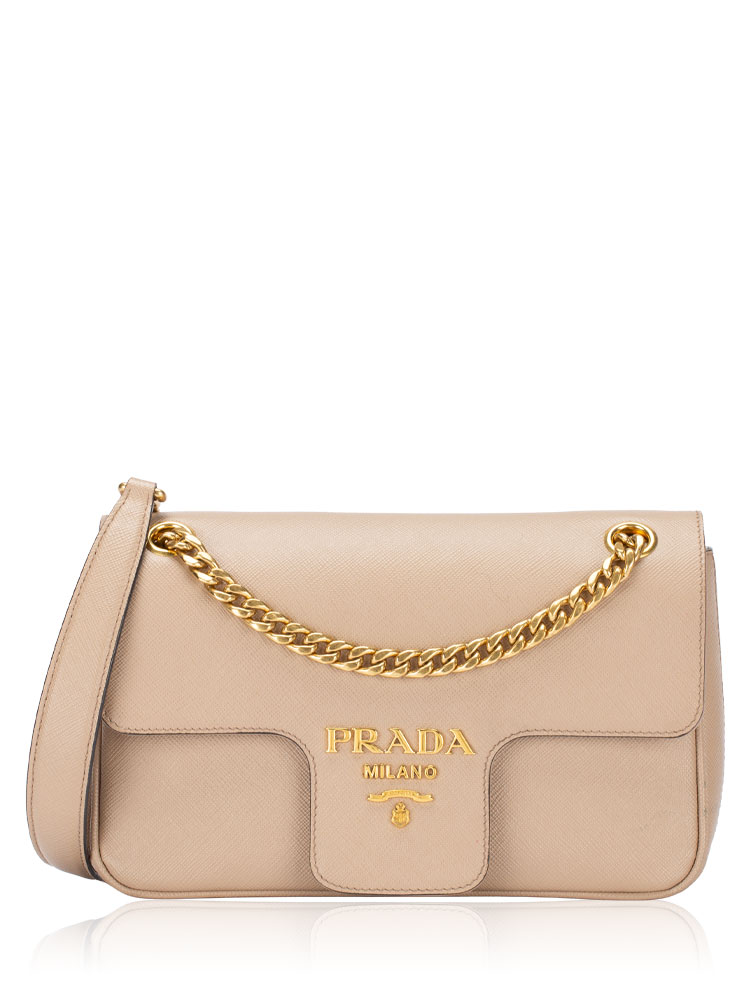 1BD193 Saffiano Pattina Shoulder Bag Cammeo