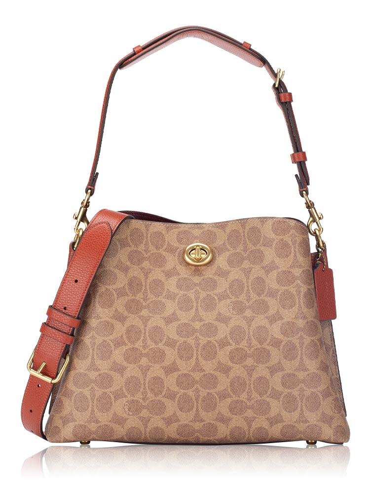 C2745 Signature Willow Shoulder Bag Tan Rust