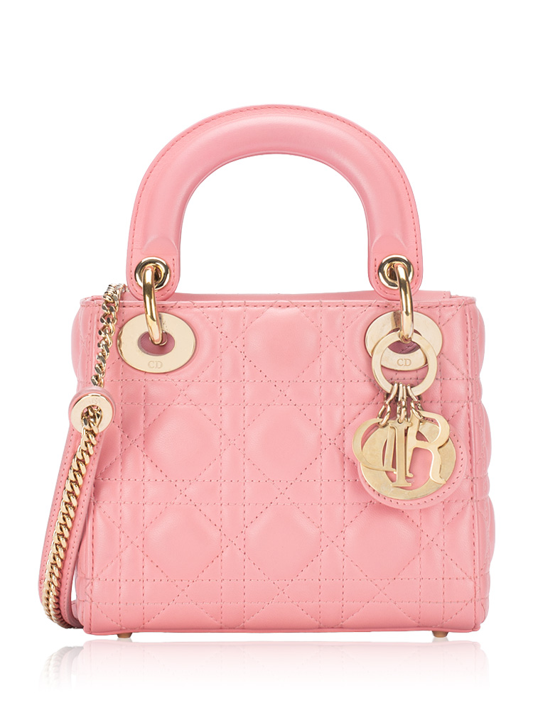 Lambskin Cannage Mini Lady Dior Light Pink