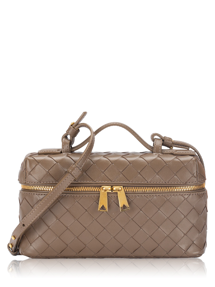 Calfskin Intrecciato Bang Bang Vanity Case Pinecone