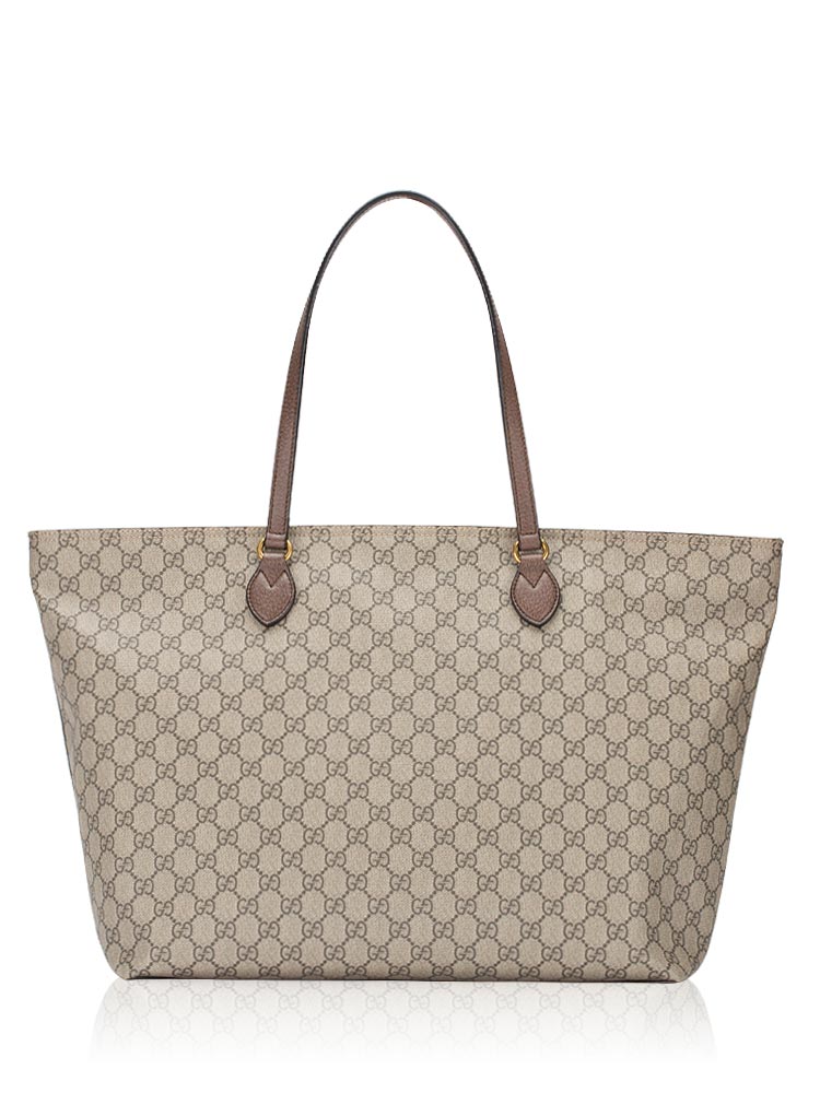 GG Supreme Ophidia Medium Tote Beige Ebony