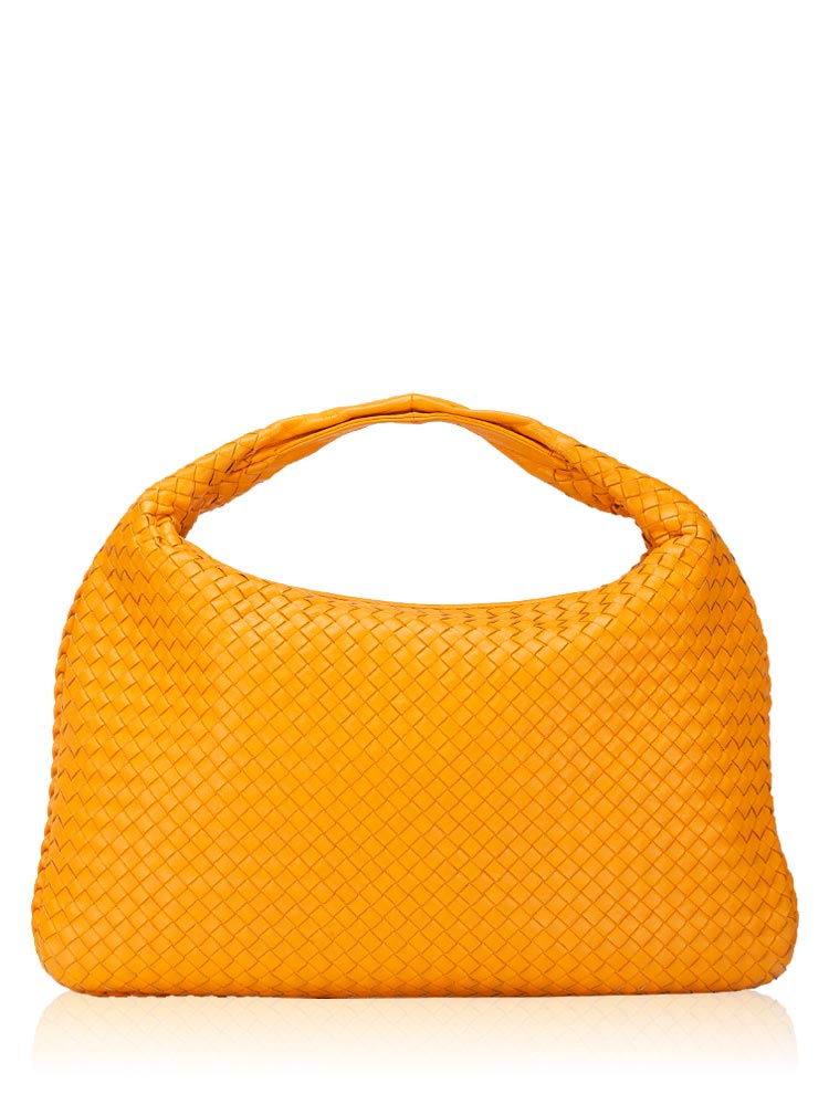 Nappa Intrecciato Large Veneta Hobo Ochre