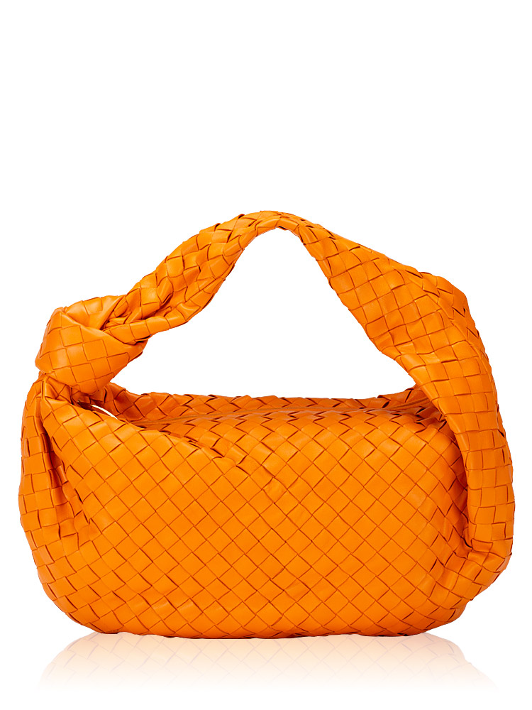 Nappa Intrecciato Small Jodie Twist Orange