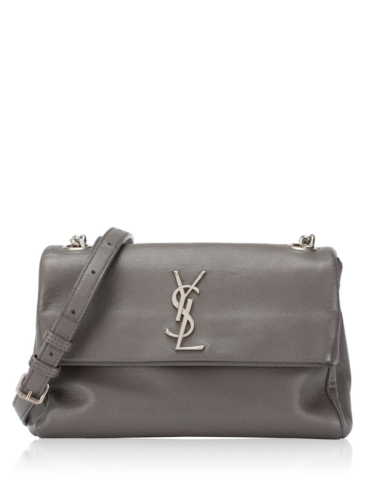 Calfskin West Hollywood Small Shoulder Bag Grey