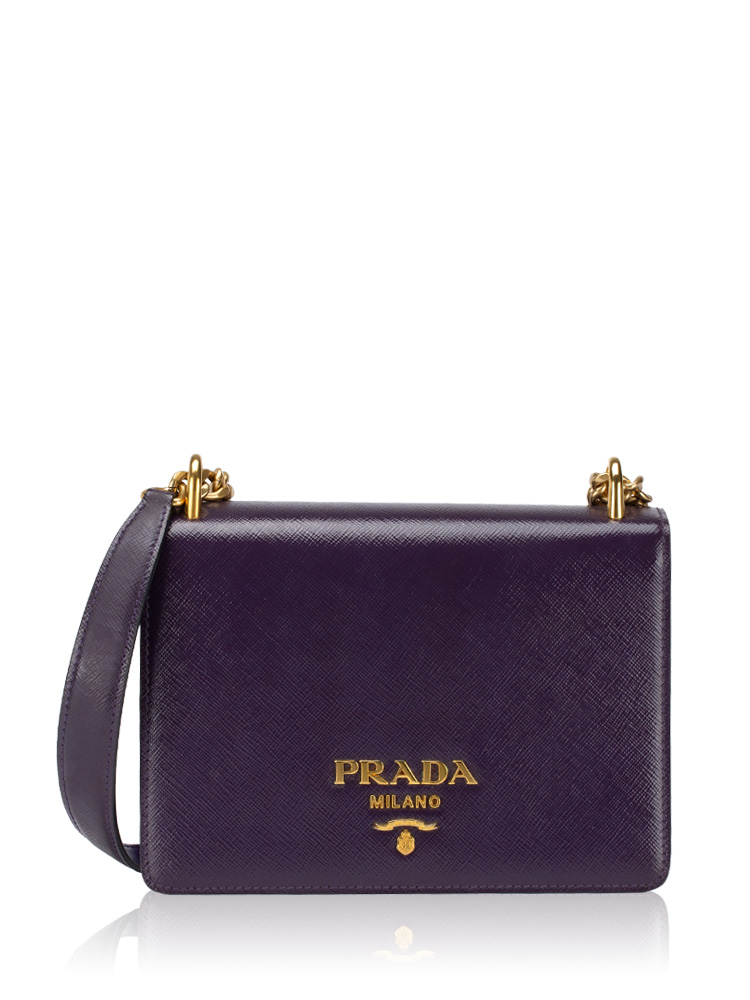 Saffiano Vernice Shoulder Bag Viola