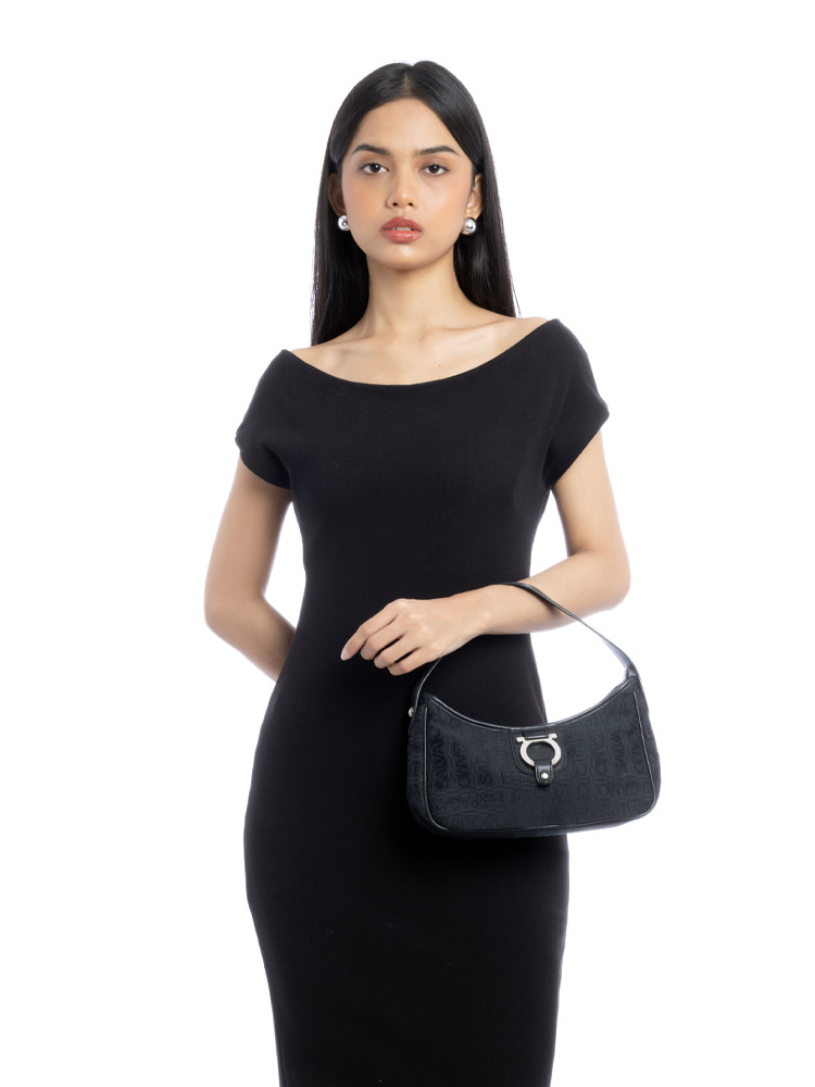 Canvas Gancini Hobo Black