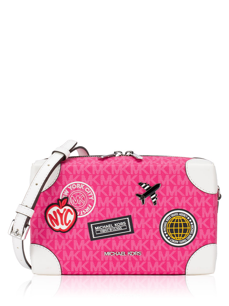 Embellished Signature Jeanie Small Crossbody Dragon Fruit