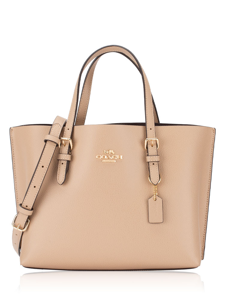 C4084 Mollie 25 Tote Taupe Oxblood