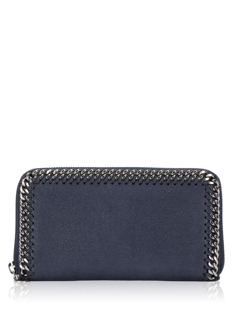 Shaggy Deer Falabella Zip Wallet Dark Blue