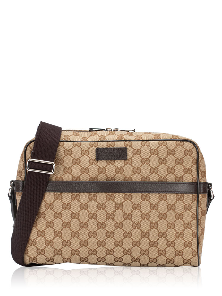 GG Canvas Messenger Beige Ebony