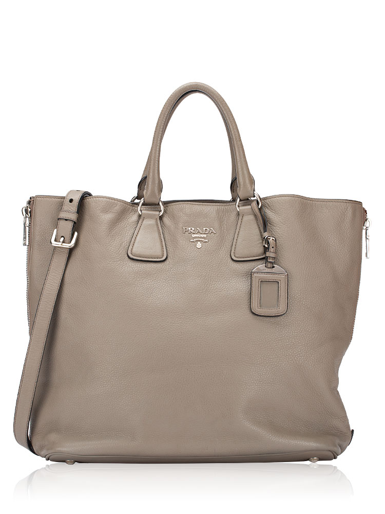 BN2419 Vitello Phenix Side Zip Tote Argilla