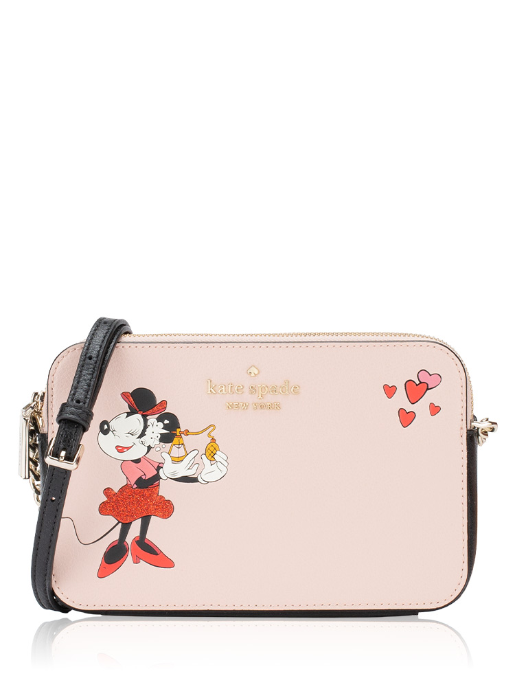X Disney Minnie Double Zip Crossbody Pale Vellum Multi