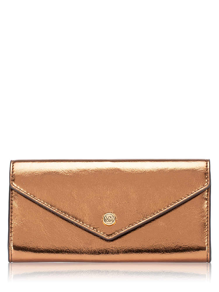 Jet Set Patent Envelope Travel Wallet Mocha
