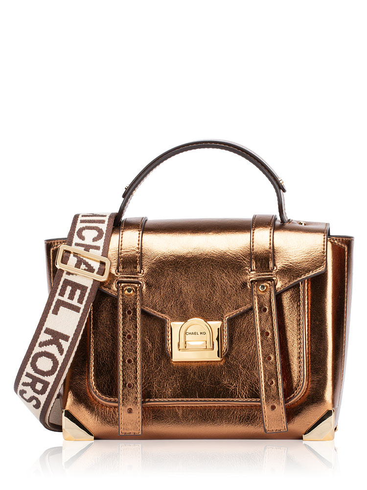 Manhattan Patent Medium Satchel Mocha