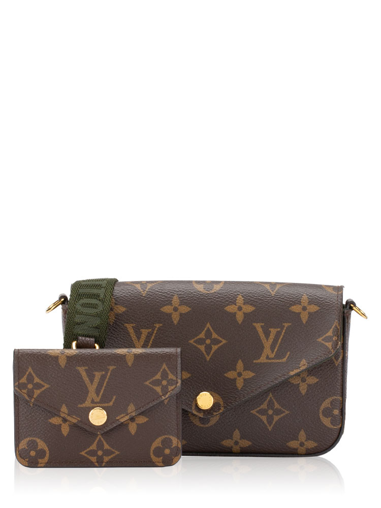 Monogram Felicie Strap & Go Khaki