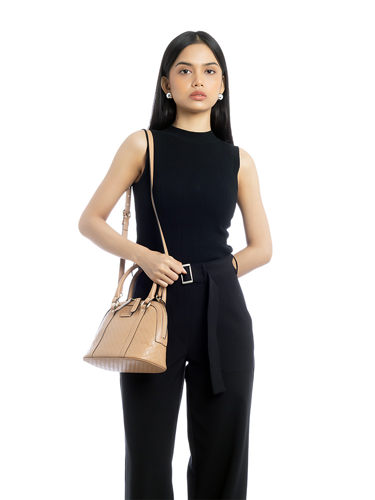 Soft Microguccissima Mini Dome Bag Camelia
