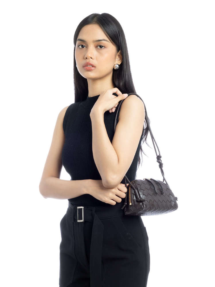 Nappa Intrecciato Concert Crossbody Fondant