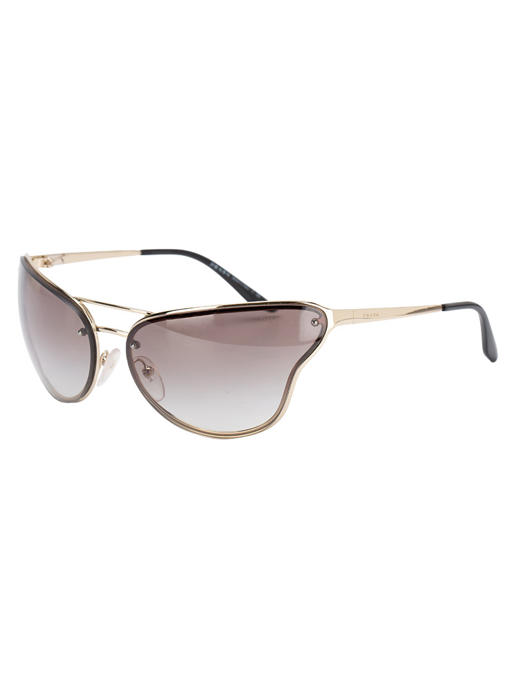 Metal SPR74V Oversized Sunglasses Black Gold