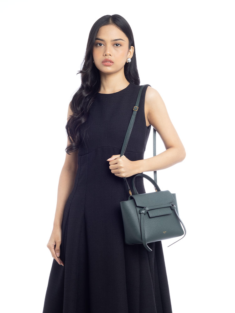 Grained Calfskin Nano Belt Bag Amazone
