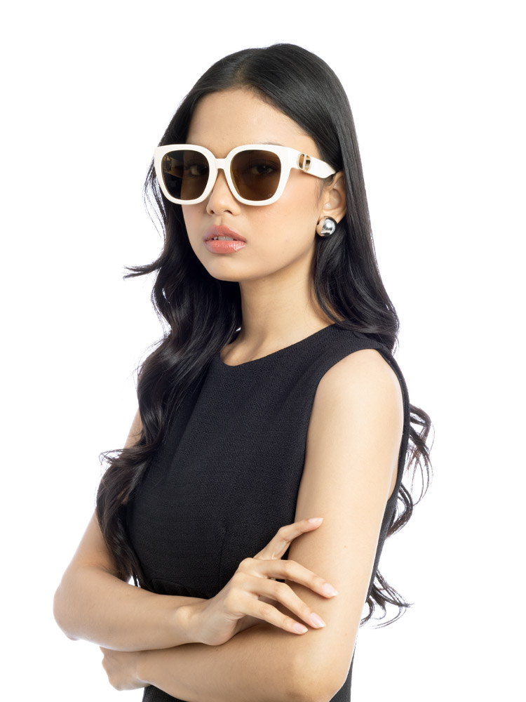 S10F 30 Montaigne Sunglasses Gold Latte Beige