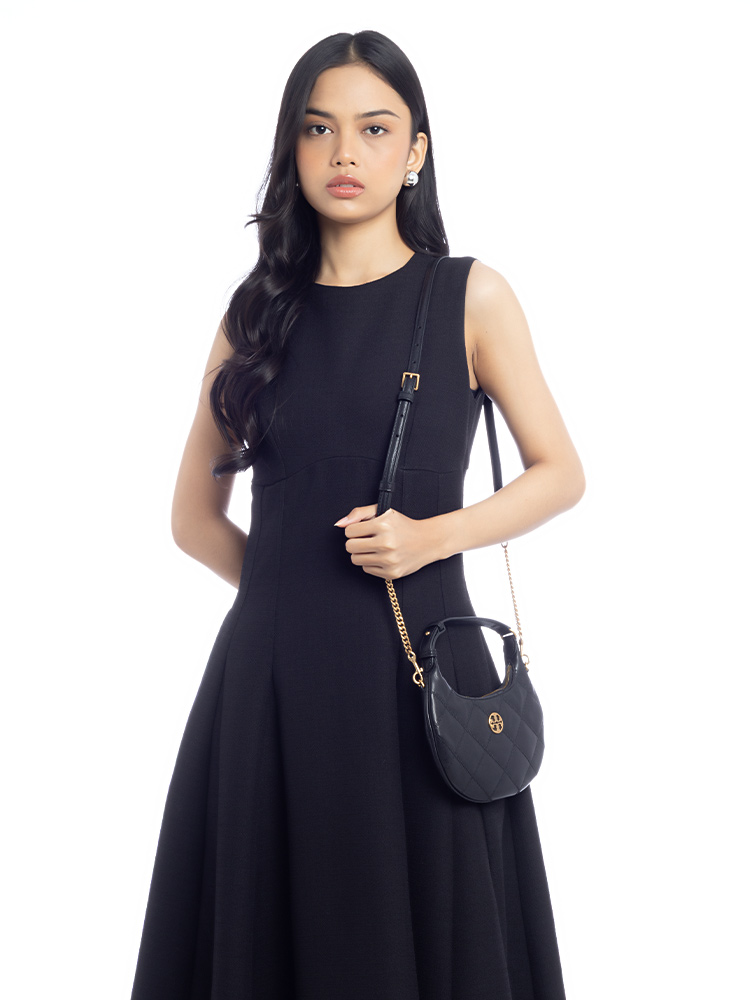 Willa Crescent Mini Hobo Black