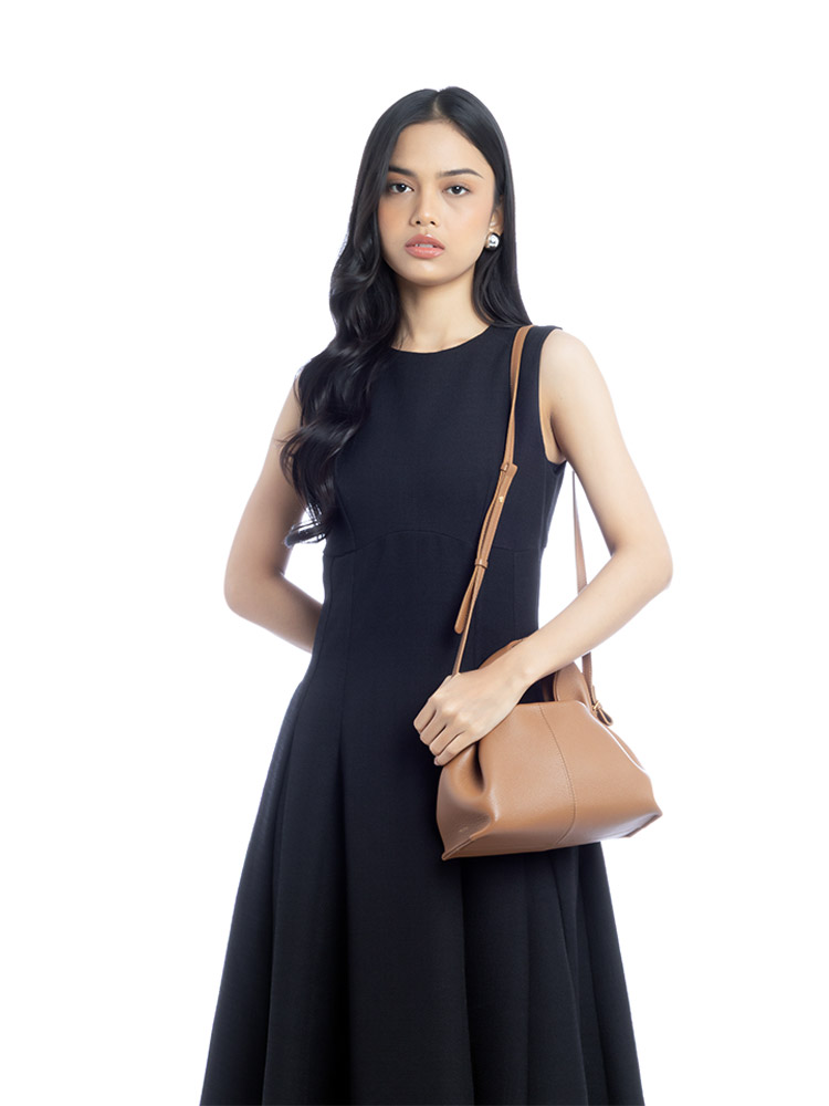 Textured Calfskin Numero Neuf Mini Camel