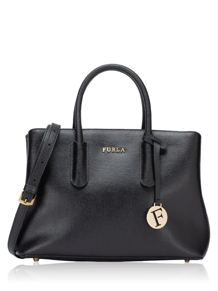 Tessa Leather Small Satchel Black