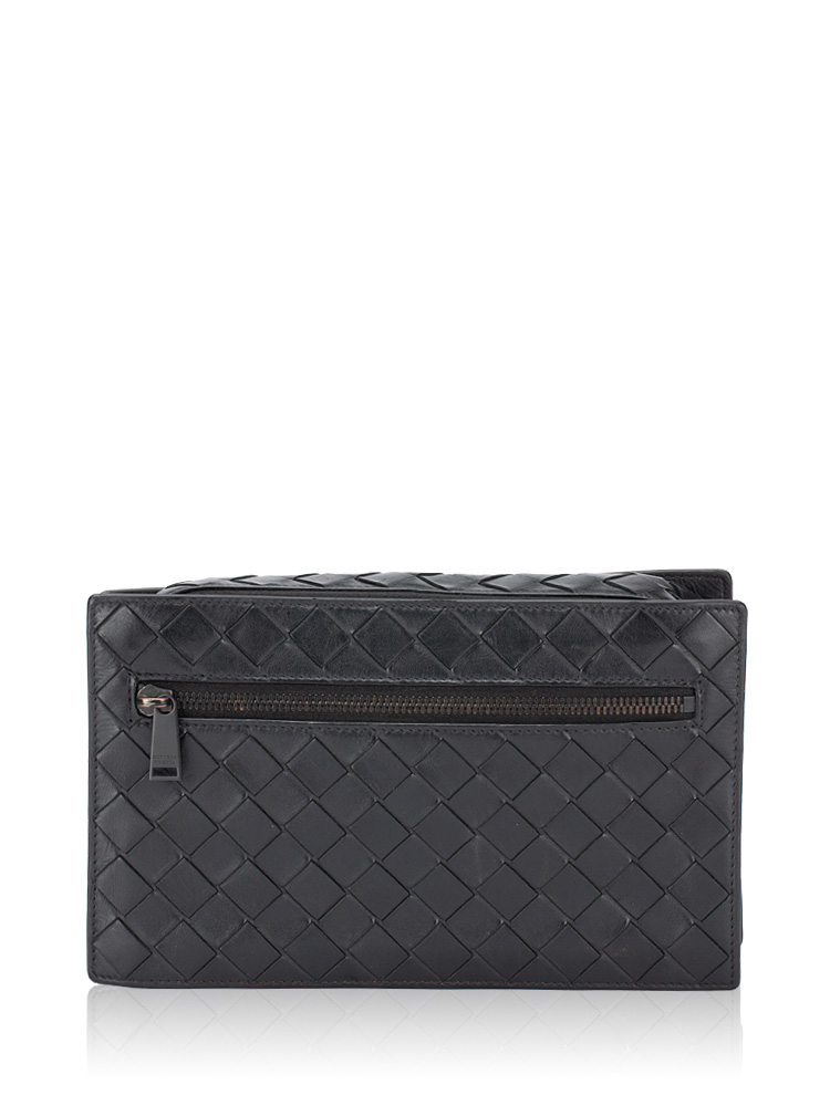 Nappa Intrecciato Travel Pouch Black