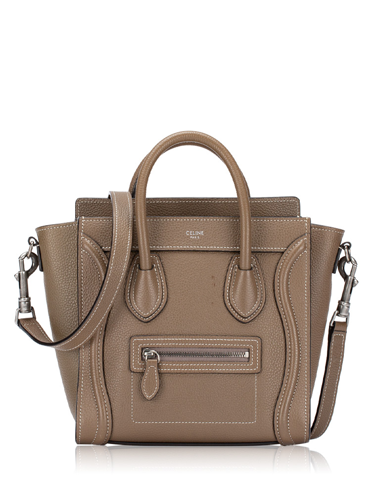Drummed Calfskin Nano Luggage Souris