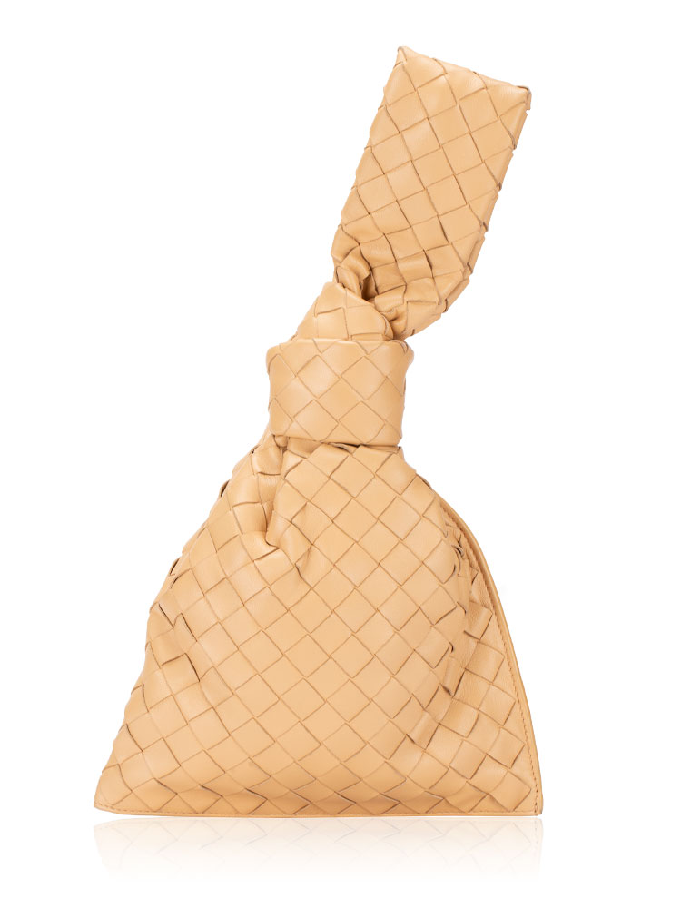 Nappa Intrecciato Mini BV Twist Almond