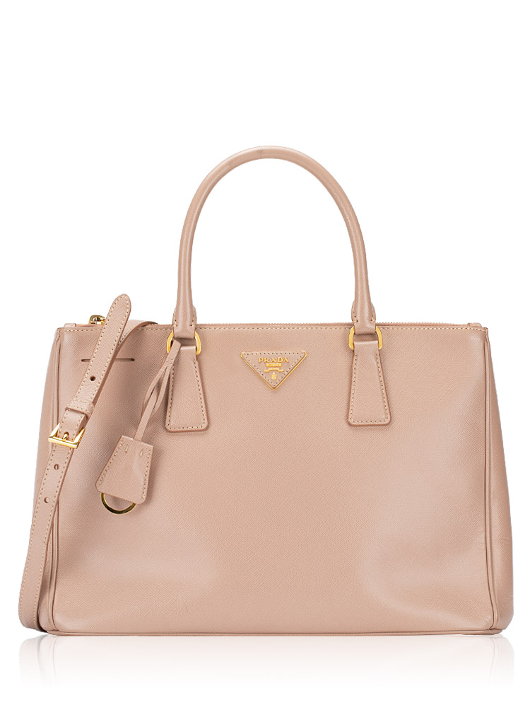 BN2274 Saffiano Lux Double Zip Tote Cammeo