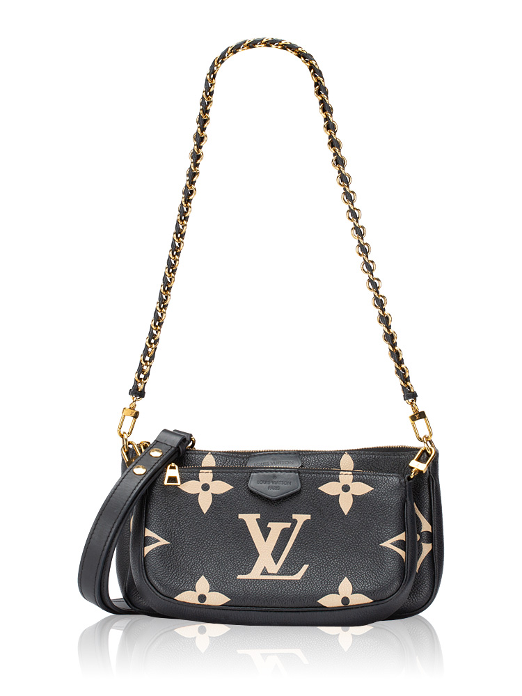 Monogram Empreinte Bicolor Multi Pochette Accessories Noir Crème