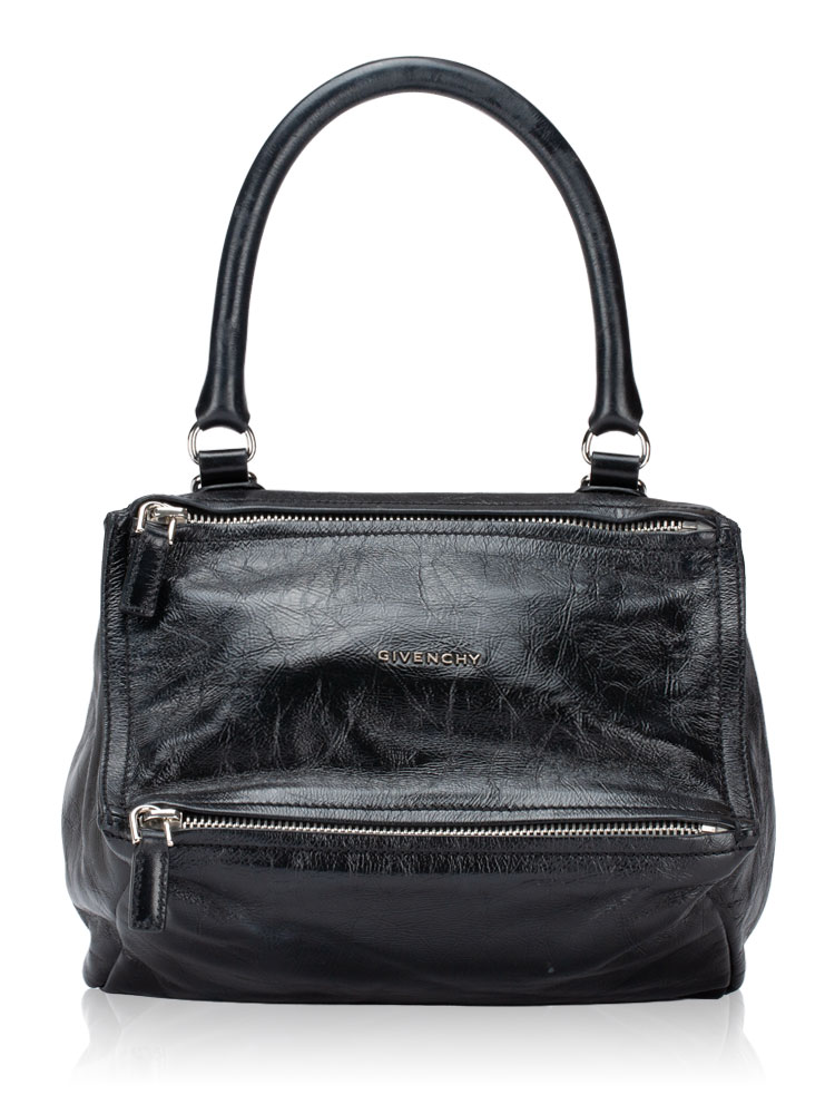 Distressed Patent Small Pandora Black