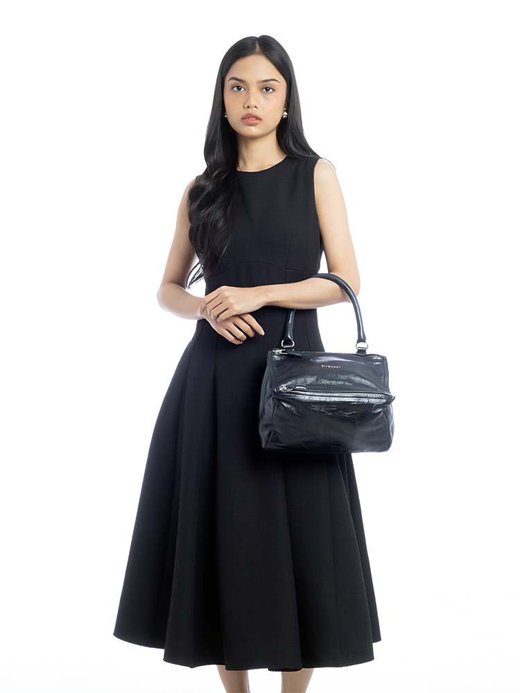 Distressed Patent Small Pandora Black