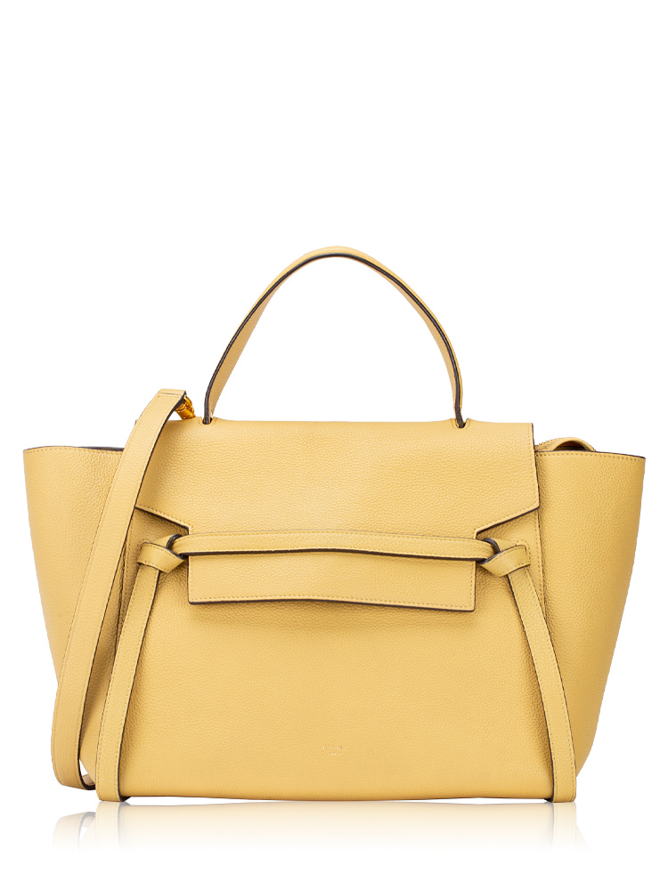 Grained Calfskin Mini Belt Bag Vanilla
