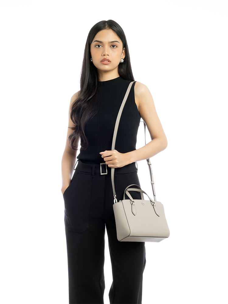 Emerson Mini Top Zip Tote Gray Chalk
