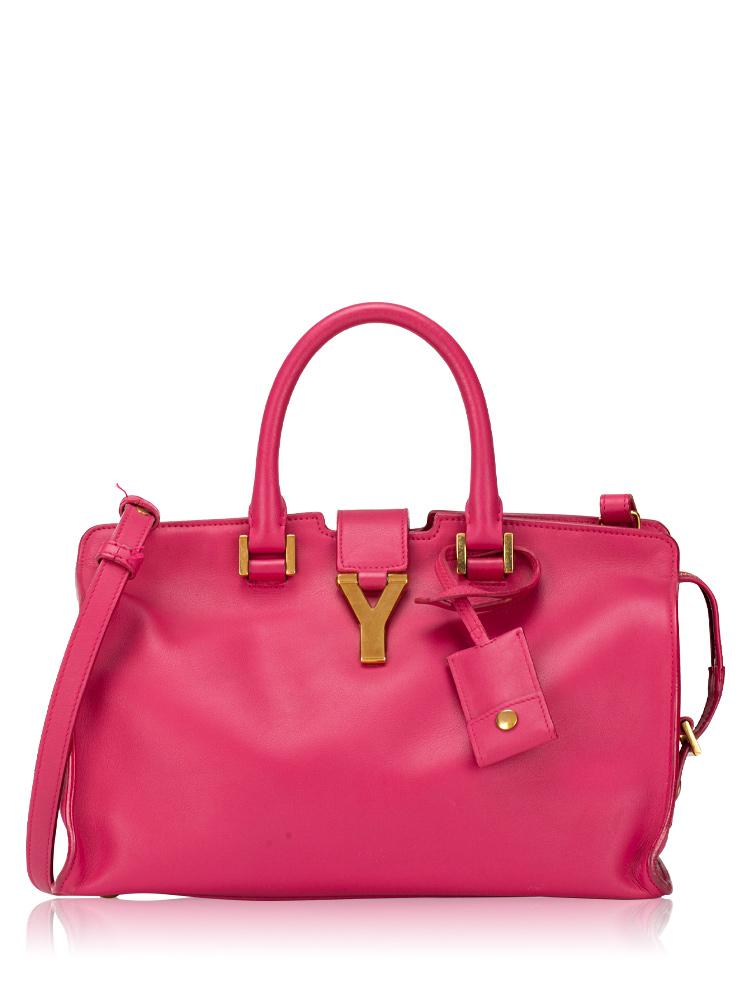 Calfskin Classic Y Petit Cabas Fuchsia