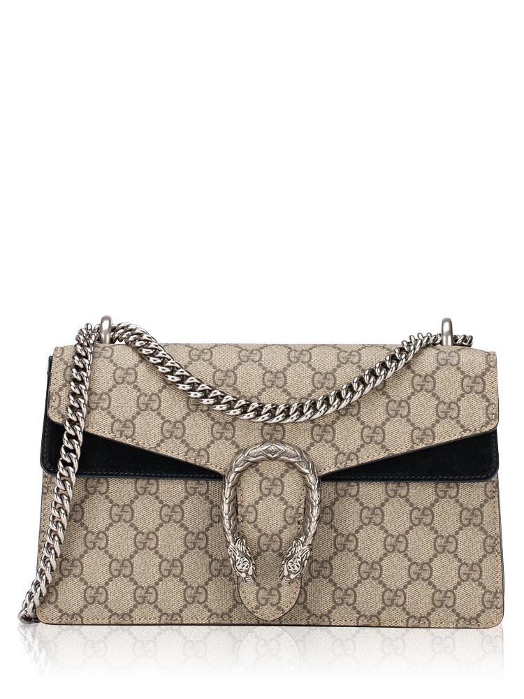 GG Supreme Dionysus Small Shoulder Bag Beige Black