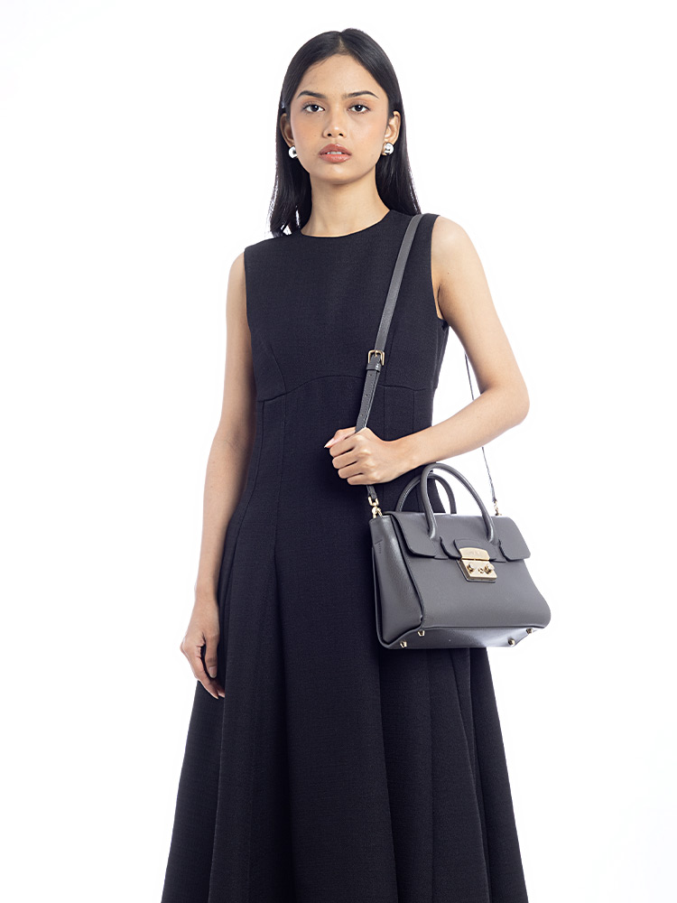 Metropolis Large Top Handle Satchel Grey