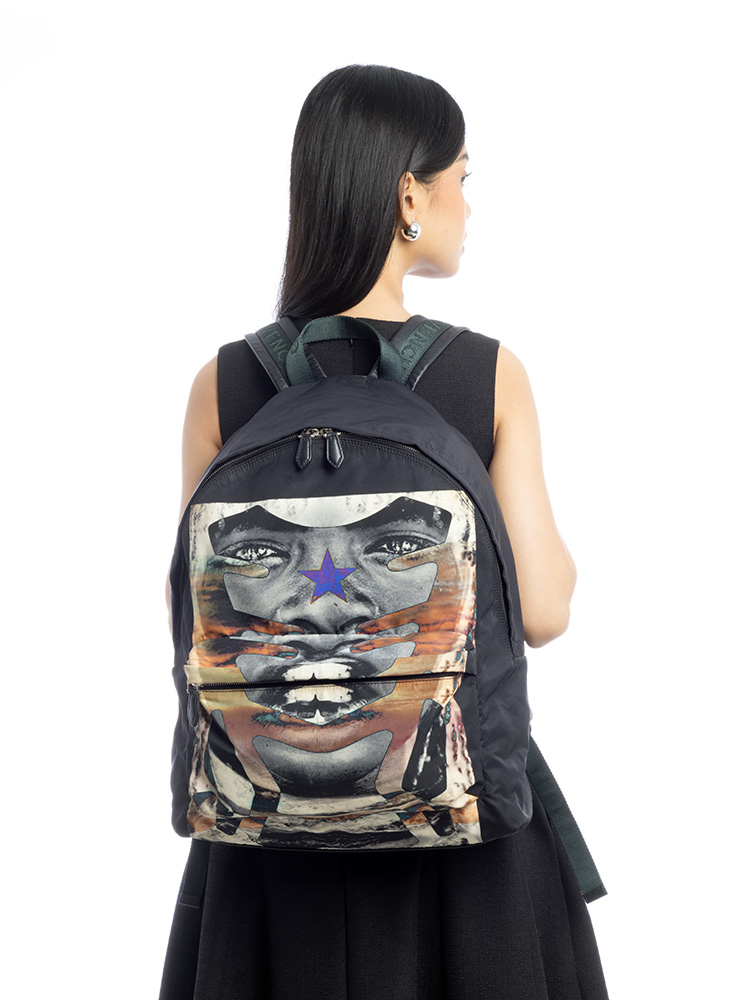 Nylon Rottweiler Backpack Black