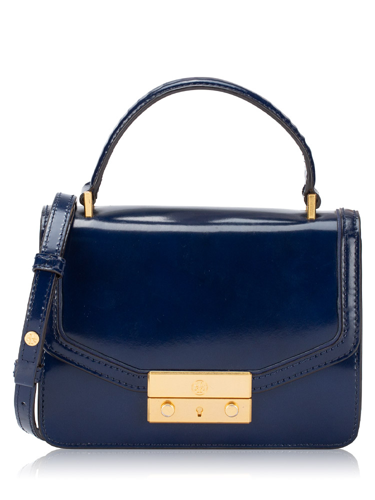 Juliette Mini Top Handle Satchel Royal Navy