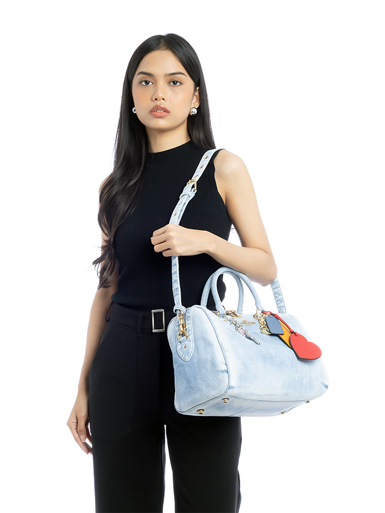 CDY75 Rowan Denim Large Satchel Light Indigo