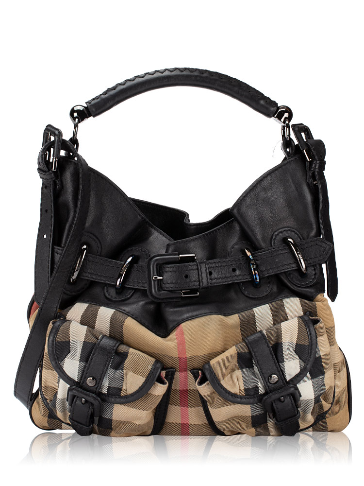 House Check Bromley Hobo Black