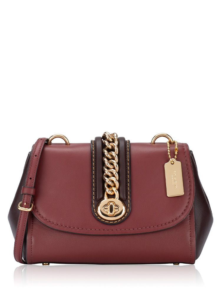 F35114 Faye Chain Crossbody Oxblood