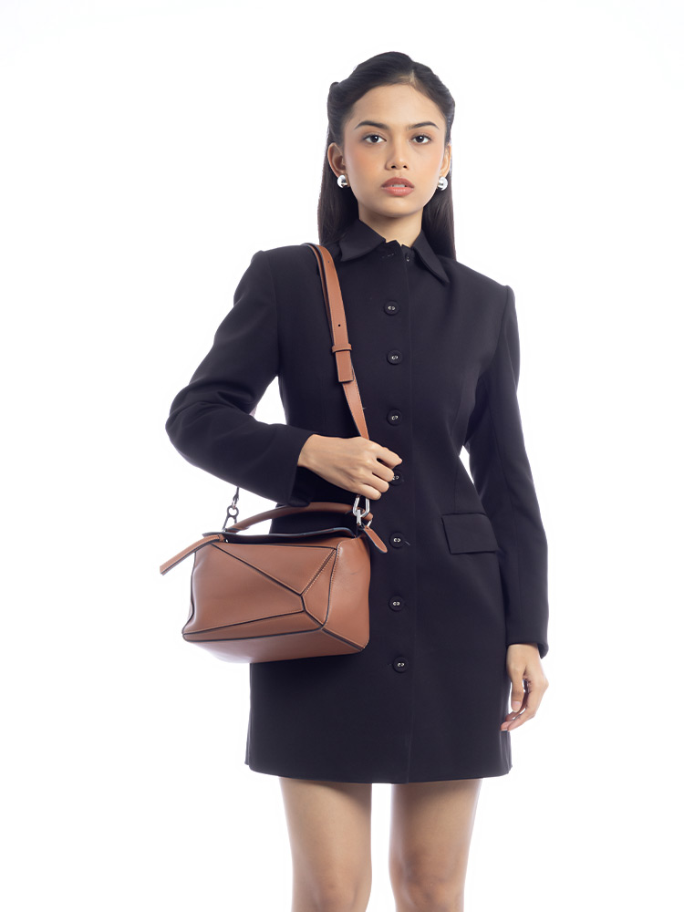Calfskin Small Puzzle Bag Tan