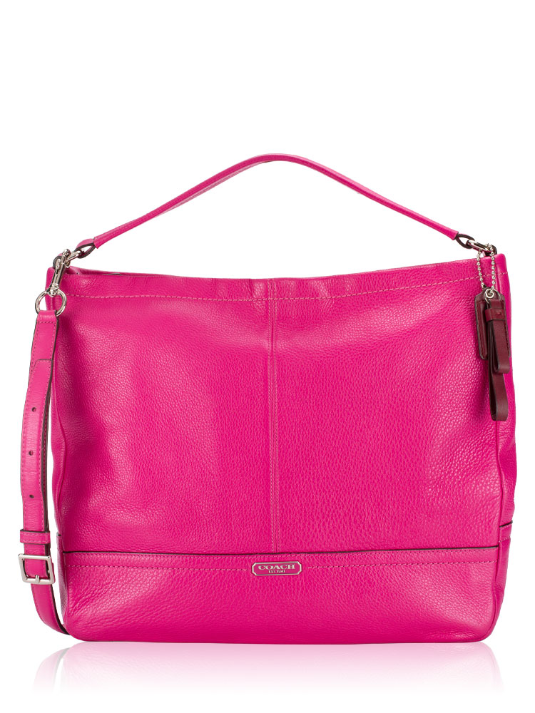 F23293 Park Leather Hobo Bright Magenta