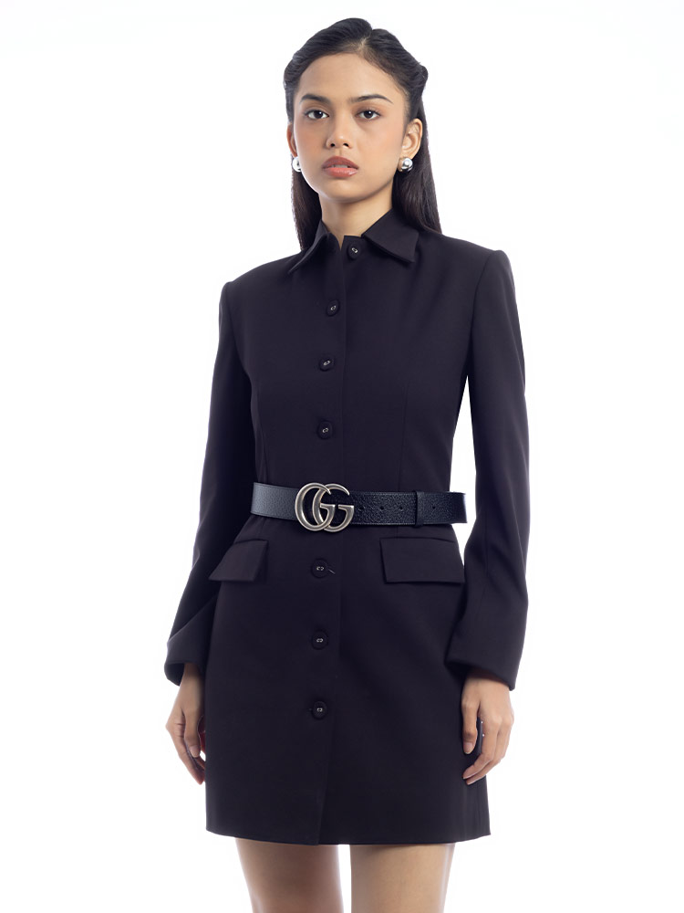 Calfskin Marmont 40mm Belt Black Sz 105