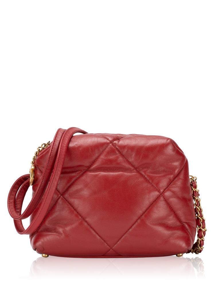 Lambskin Paris-New York Mini Bowling Bag Red